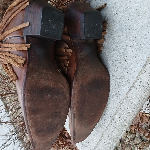 CORRAL Western Leather Fringe bootie size 9.5 - Picture 8 of 11